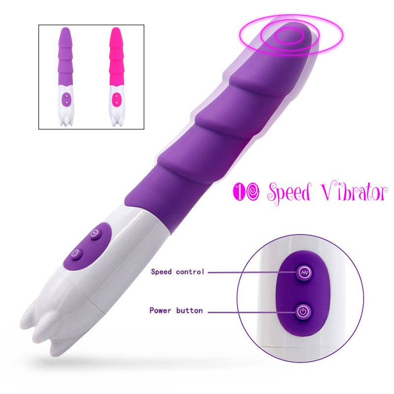 10 Speed Vibrator G-Spot Massager Vibrating Dildo