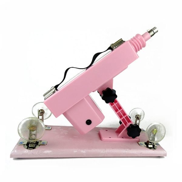 Adjustable Pink Sex Machine with 6 Dildos