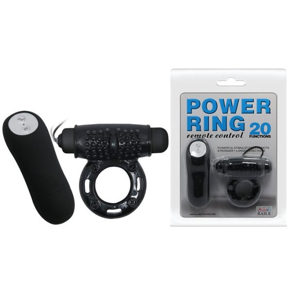 20 Speed Vibrating Cock Ring In Black