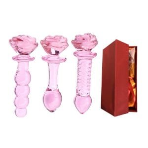 Rose Glass Sex Toys Dildo