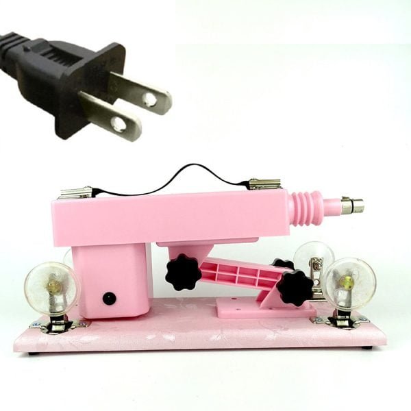 Pink Sex Machine with 5 Dildos and 1 Masturbation Cup