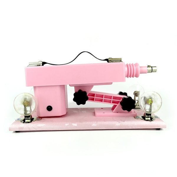 Adjustable Pink Sex Machine with 6 Dildos