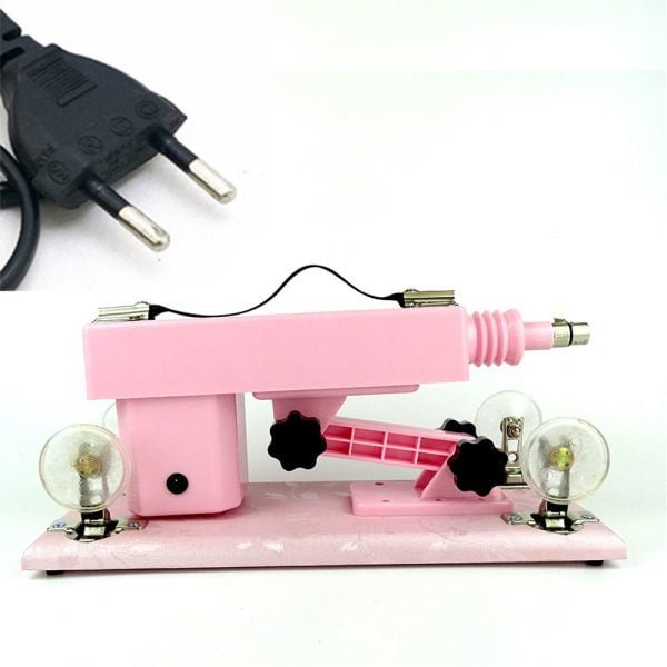 Pink Sex Machine with 5 Dildos and 1 Masturbation Cup