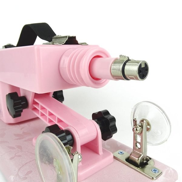 Adjustable Pink Sex Machine with 6 Dildos