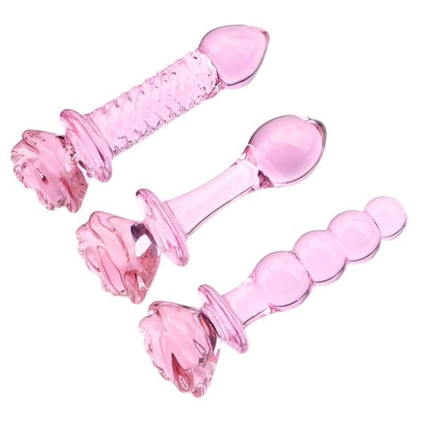 Rose Glass Sex Toys Dildo